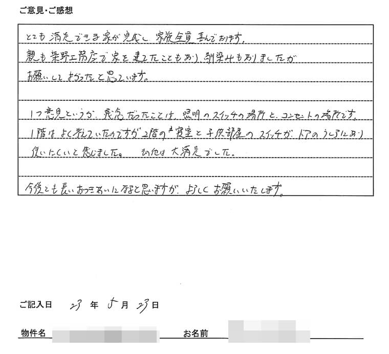 2011年のお客様の声